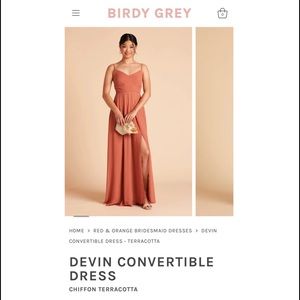 Terracotta Birdy Grey bridesmaid dress. Size medium. New with tags